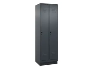 locker,HxBxD 1950x600x500mm,2vak,vak B 300mm,draaigrendel,sokkel - 1
