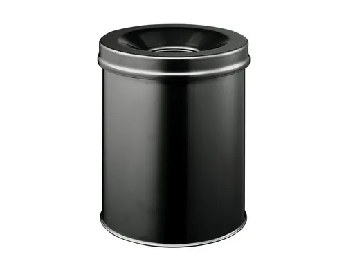 Vlamdovende Papierbak Safe Round 15 Liter Zwart