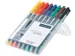 Viltstift Staedtler OHP Lumocolor 318 Fijn 0.6mm Assorti 8 stuks