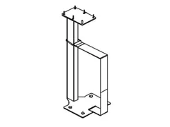 CPU-houder,v. bureau,HxBxD 505x515x275mm,staal poedercoat.