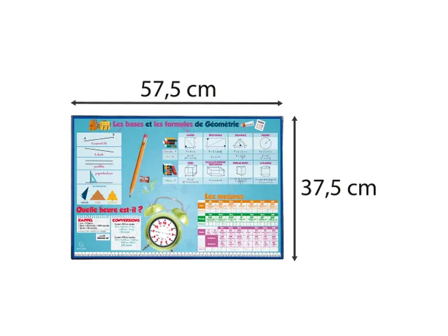 Onderlegger PVC 37,5 x57,5cm Wiskunde