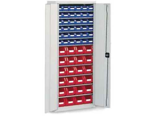 Stellingkast Met 60zichtbakken Hxbxd 1600x690x285mm Ral7035