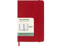 Agenda 2027 Moleskine 12M Weekly 7dag/1pagina pocket hc scarlet red