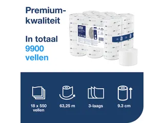 Tork 472630 OptiServe Hulsloos Toiletpapier T7 Advanced 2-laags 24 rol - 14