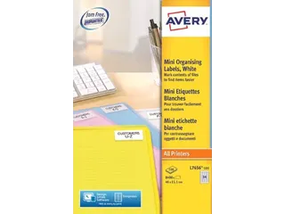 Mini etiketten Avery L7656-100 46x11.1mm wit 8400 stuks - 2