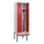 locker met bank,HxBxD 2120x600x815mm,2vak,vak B 300mm,draaigrendel