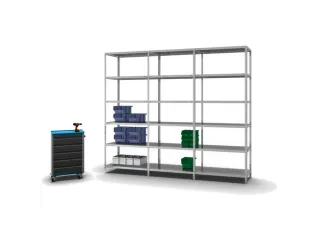 magazijnstelling,aanbouwveld,HxBxD 2500x1000x500mm,vaklast 125kg - 3