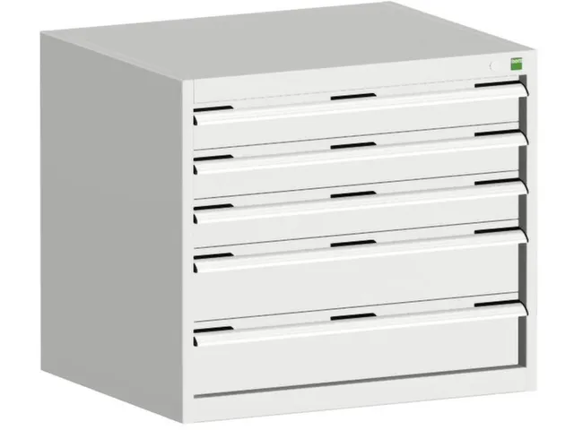 ladekast HxBxD 700x800x525mm 5laden romp RAL7035 front RAL7035