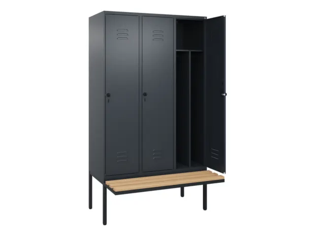 locker voor scheiding van kleding,HxBxD 2120x1200x815mm,3vak
