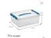 Q-line opbergbox 12L transparant blauw - 40x30x14cm