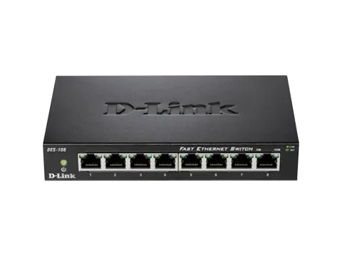 D-Link DES-108 DES-108 Netwerk switch 8 poorten 100 MBit/s