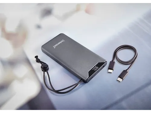 F10000 Powerbank 10.000 mAh Li-Po Display PD en QC 3.0 grijs