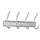 Wandgarderobe Alco zilver 4 haken incl. bevestigingsmateriaal