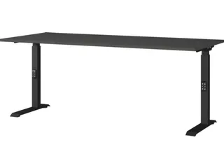 In hoogte verstelbaar bureau,HxBxD 680-910x1800x800mm,blad grafiet - 1