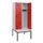locker met bank,HxBxD 1950x800x815mm,2vak,vak B 400mm,draaigrendel