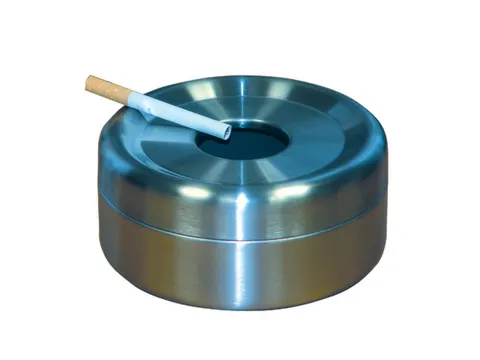 Veiligheidstafelasbak 1l HxØ 70x150mm Rvs Blank Gelakt