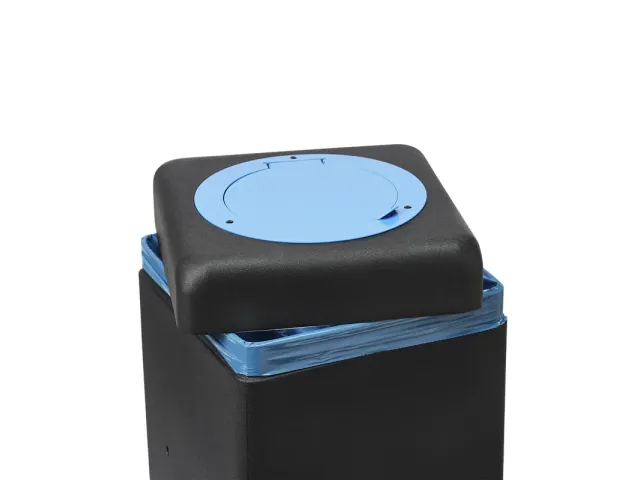 Afvalbak 90 liter, EarthBin zwart blauw