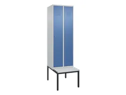 locker met bank,HxBxD 2120x600x815mm,2vak,vak B 300mm,cil.-slot