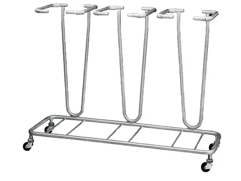 Afvalverzamelaar 3x70 Liter Afvalzakken Rvs Verrijdbaar