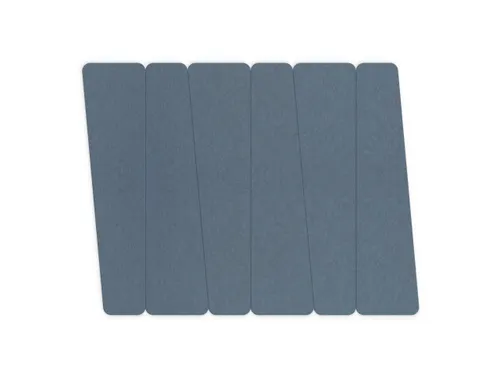 Akoestische PET-vilt trapezium stroken blauw 30x120cm 6 stuks