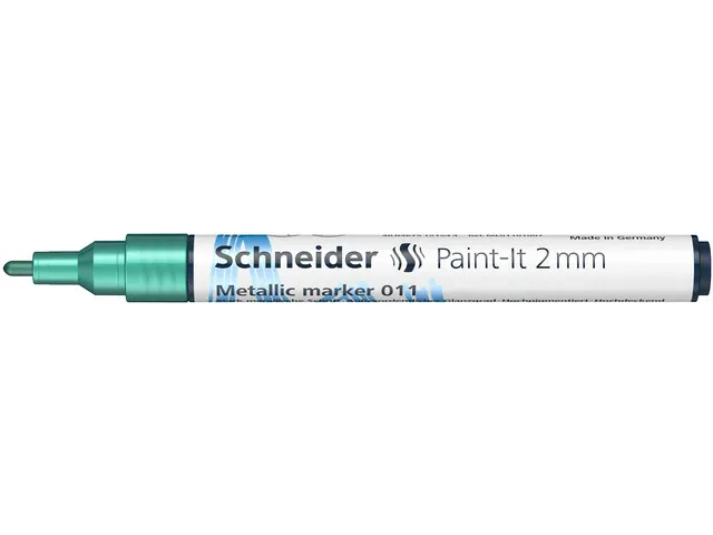 Metallic marker Schneider Paint-It 011 2mm groen metallic