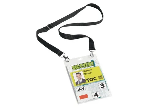 Badge Durable 8525 Voor Evenementen A6 Met Koord Zwart