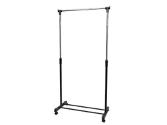 JACK verrijdbaar kledingrek 82 x 42 x 103 cm zwart / chroom