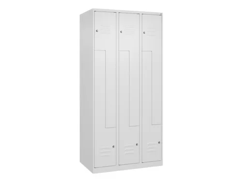 Z-garderobekast,HxBxD 1850x900x500mm,vak B 150/300mm,cil.-slot