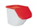 ingrediëntendispenser,HxBxD 450x430x610mm,40l,PP,bak/deksel wit/rood