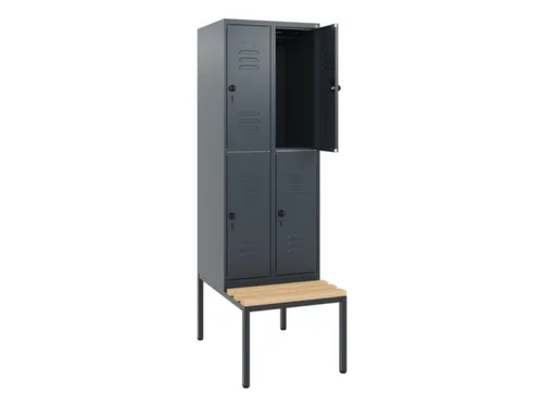 Dubbeldekse dekenkist,HxBxD 1950x600x815mm,2x2vak.,vak B 300mm
