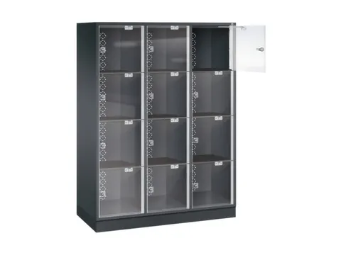 grootvolume-lockersysteem,HxBxD 1750x1220x500mm,3x4vakken,cil.-slot