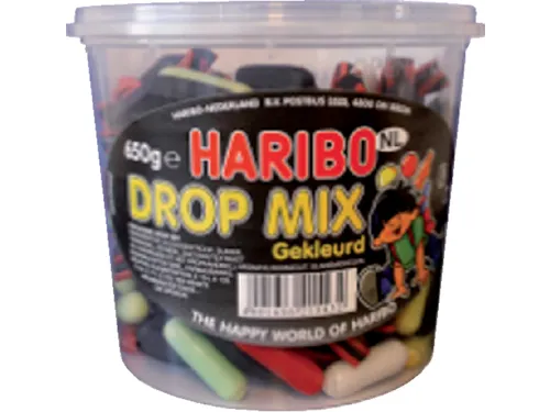 Haribo Dropmix Gekleurd 650Gram
