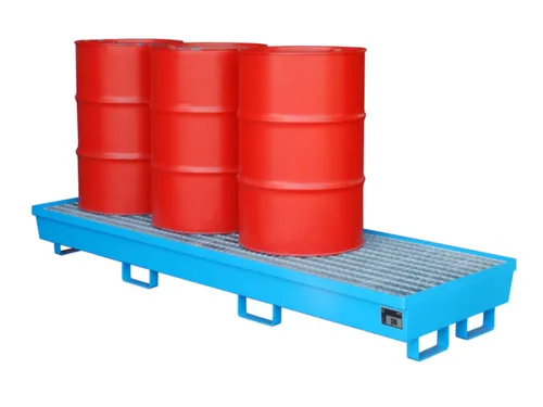 Opvangbak 4x 200l Opvangvol. 233l Blauw 285x 2400x 800mm Rooster