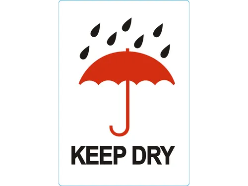 Etiket KEEP DRY Rol 500 etiketten 74x105mm