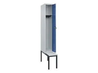 locker met bank,HxBxD 2120x300x815mm,1vak,vak B 300mm,draaigrendel - 1