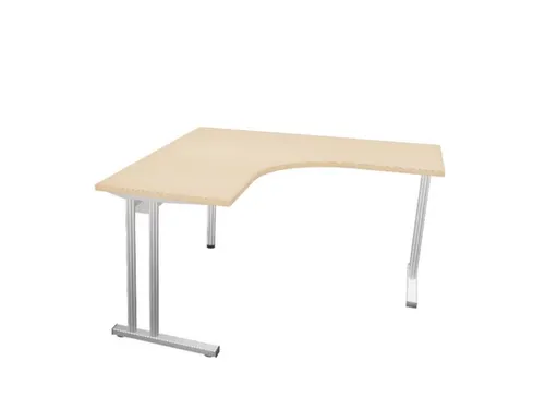 bureau in vrije vorm,HxBxD 740x1400x1400mm,vrije vorm,NE-esdoorn