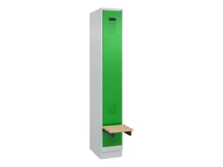 locker met bank,HxBxD 1950x300x815mm,1vak,vak B 300mm,cilinderslot - 2