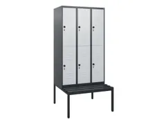 Dubbeldekse dekenkist,HxBxD 1950x900x815mm,3x2vak.,vak B 300mm