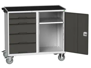 montagetafel 965x1050x550mm staalblad 5 laden kast front RAL7016 - 1
