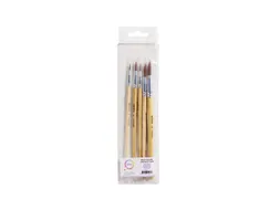 Penseel Qrea synthetisch haar set à 5 breedtes