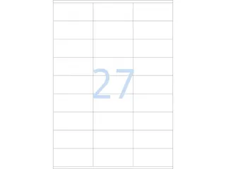 Etiketten universele labels A4 permanent 70x32mm Wit 2700 stuks - 1