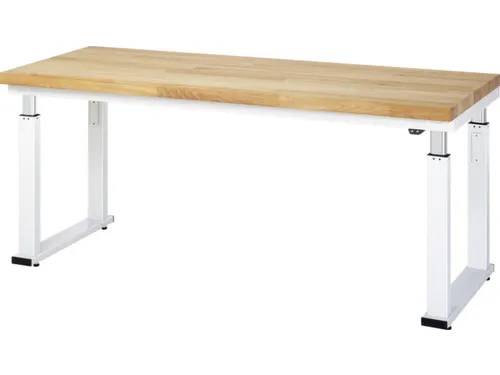 Werkbank elektrisch hoogte verstelbaar 740-1040x2000x700mm beukblad