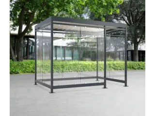 rokersoverkapping,HxBxD 2510x3180x2165mm,wanden EVG,dak trapeziumplaat - 1