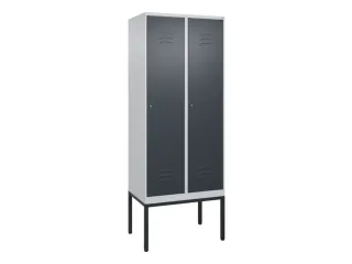 locker,HxBxD 2120x800x500mm,2vak,vak B 400mm,cil.-slot,voetonderstel - 1