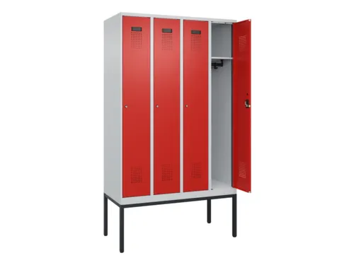locker,HxBxD 2120x1200x500mm,4vak,vak B 300mm,cil.-slot,voetonderstel