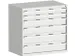 ladekast HxBxD 1000x1050x650mm 6laden RAL7035 front RAL7035
