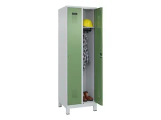 locker,HxBxD 1950x600x500mm,2vak,vak B 300mm,cil.-slot,voeten - 1