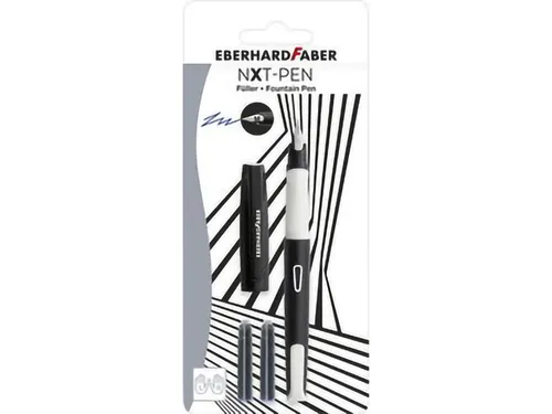 Vulpen EFA NXT-PEN wit/zwart blister met 2 patronen