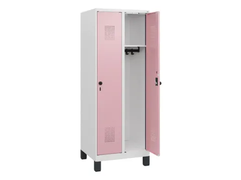 schoollocker,HxBxD 1630x600x500mm,2vak,vak B 300mm,draaigrendel,voeten
