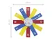 Design wandklok - 40cm- Stille klok - Multicolor - Acryl - NeXtime "Pl